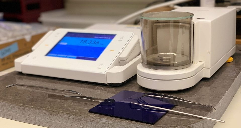 A Sartorius Ultralo Microbalance used to weigh solid samples into capsules